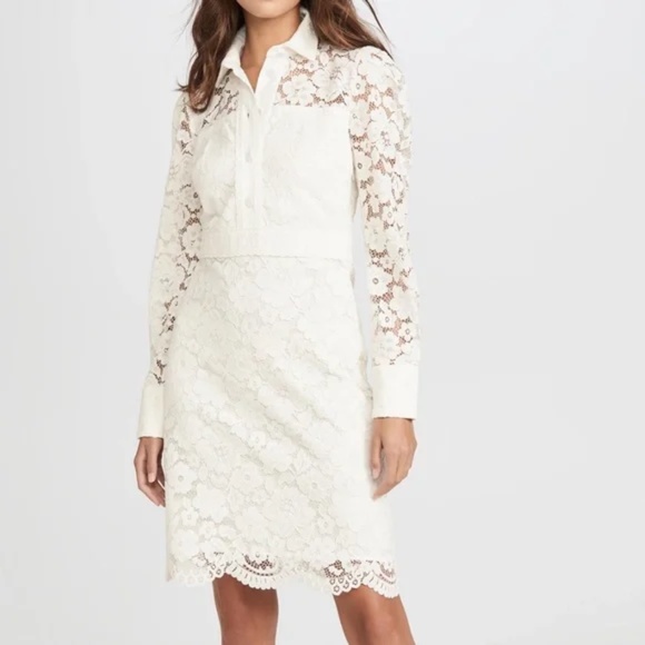 Shoshanna Long Sleeve Lace Dress